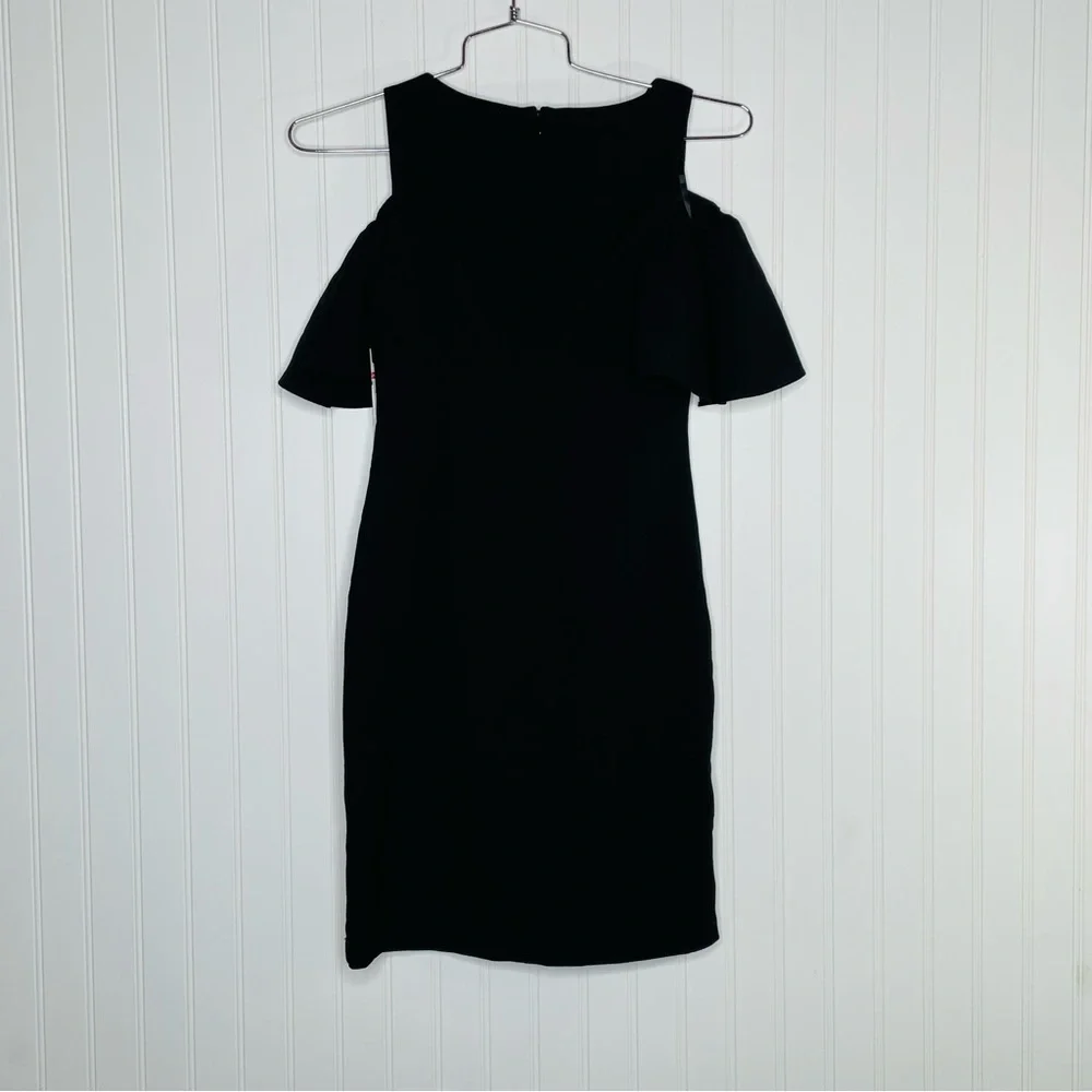Eliza J Cold Shoulder Flutter Sleeve Dress - Picture 5 of 7